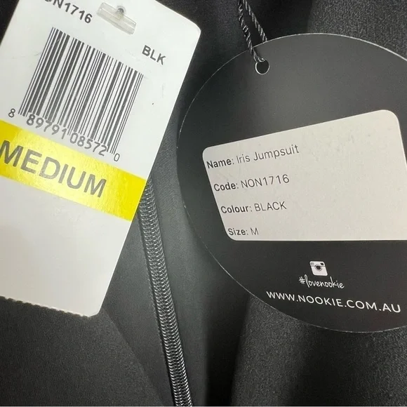 Nookie Womens Iris Black Fringe Skinny Leg Evening Jumpsuit‎ NWT - Picture 11 of 14